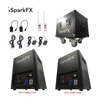 iSparkFX™ M2 2-Pack Cold Spark Machines + Case